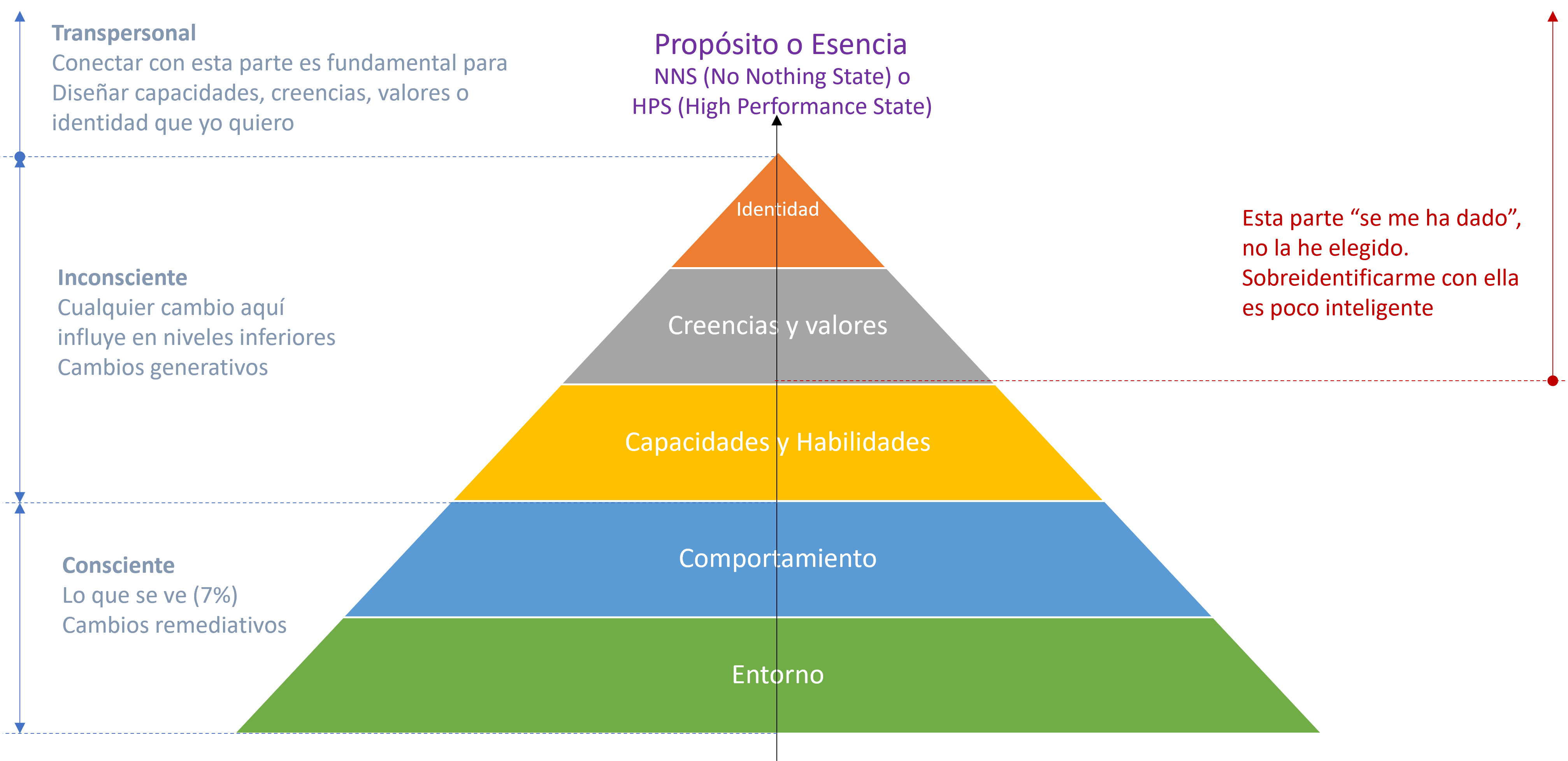 Pirámide de niveles neurológicos de R.Dilts